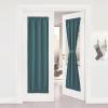 imageNICETOWN Door Curtain Panel Grey French Door Curtains Blackout Thermal Insulated Curtain Sidelight Privacy for WindowLiving RoomDoorwaysClassroom 25W by 72L inches 1 PanelSea Teal