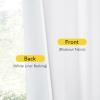 imageNICETOWN Door Curtain Panel Grey French Door Curtains Blackout Thermal Insulated Curtain Sidelight Privacy for WindowLiving RoomDoorwaysClassroom 25W by 72L inches 1 PanelWhite