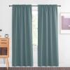 imageNICETOWN Door Curtain Panel Grey French Door Curtains Blackout Thermal Insulated Curtain Sidelight Privacy for WindowLiving RoomDoorwaysClassroom 25W by 72L inches 1 PanelGreyish Blue