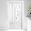 imageNICETOWN Door Curtain Panel Grey French Door Curtains Blackout Thermal Insulated Curtain Sidelight Privacy for WindowLiving RoomDoorwaysClassroom 25W by 72L inches 1 PanelPure White