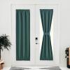 imageNICETOWN Door Curtain Panel Grey French Door Curtains Blackout Thermal Insulated Curtain Sidelight Privacy for WindowLiving RoomDoorwaysClassroom 25W by 72L inches 1 PanelSea Teal