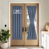 imageNICETOWN Door Curtain Panel Grey French Door Curtains Blackout Thermal Insulated Curtain Sidelight Privacy for WindowLiving RoomDoorwaysClassroom 25W by 72L inches 1 Panel100 Blackout  Stone Blue