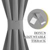 imageNICETOWN Door Curtain Panel Grey French Door Curtains Blackout Thermal Insulated Curtain Sidelight Privacy for WindowLiving RoomDoorwaysClassroom 25W by 72L inches 1 PanelSilver Grey