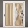 imageNICETOWN Door Curtain Panel Grey French Door Curtains Blackout Thermal Insulated Curtain Sidelight Privacy for WindowLiving RoomDoorwaysClassroom 25W by 72L inches 1 PanelBiscotti Beige