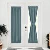 imageNICETOWN Door Curtain Panel Grey French Door Curtains Blackout Thermal Insulated Curtain Sidelight Privacy for WindowLiving RoomDoorwaysClassroom 25W by 72L inches 1 PanelGreyish Blue