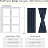 imageNICETOWN Door Curtain Panel Grey French Door Curtains Blackout Thermal Insulated Curtain Sidelight Privacy for WindowLiving RoomDoorwaysClassroom 25W by 72L inches 1 Panel100 Blackout  Navy Blue