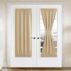 imageNICETOWN Door Curtain Panel Grey French Door Curtains Blackout Thermal Insulated Curtain Sidelight Privacy for WindowLiving RoomDoorwaysClassroom 25W by 72L inches 1 PanelBiscotti Beige