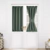 imageNICETOWN Door Curtain Panel Grey French Door Curtains Blackout Thermal Insulated Curtain Sidelight Privacy for WindowLiving RoomDoorwaysClassroom 25W by 72L inches 1 PanelDark Mallard