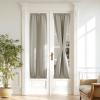 imageNICETOWN Door Curtain Panel Grey French Door Curtains Blackout Thermal Insulated Curtain Sidelight Privacy for WindowLiving RoomDoorwaysClassroom 25W by 72L inches 1 PanelNatural