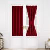 imageNICETOWN Door Curtain Panel Grey French Door Curtains Blackout Thermal Insulated Curtain Sidelight Privacy for WindowLiving RoomDoorwaysClassroom 25W by 72L inches 1 PanelBurgundy