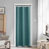 imageNICETOWN Door Curtain Panel Grey French Door Curtains Blackout Thermal Insulated Curtain Sidelight Privacy for WindowLiving RoomDoorwaysClassroom 25W by 72L inches 1 PanelSea Teal