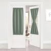 imageNICETOWN Door Curtain Panel Grey French Door Curtains Blackout Thermal Insulated Curtain Sidelight Privacy for WindowLiving RoomDoorwaysClassroom 25W by 72L inches 1 PanelGreyish Green