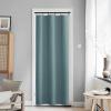 imageNICETOWN Door Curtain Panel Grey French Door Curtains Blackout Thermal Insulated Curtain Sidelight Privacy for WindowLiving RoomDoorwaysClassroom 25W by 72L inches 1 PanelGreyish Blue