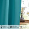 imageNICETOWN Door Curtain Panel Grey French Door Curtains Blackout Thermal Insulated Curtain Sidelight Privacy for WindowLiving RoomDoorwaysClassroom 25W by 72L inches 1 PanelPeacock Teal
