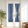 imageNICETOWN Door Curtain Panel Grey French Door Curtains Blackout Thermal Insulated Curtain Sidelight Privacy for WindowLiving RoomDoorwaysClassroom 25W by 72L inches 1 PanelStone Blue