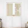 imageNICETOWN Door Curtain Panel Grey French Door Curtains Blackout Thermal Insulated Curtain Sidelight Privacy for WindowLiving RoomDoorwaysClassroom 25W by 72L inches 1 PanelLight Beige