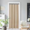 imageNICETOWN Door Curtain Panel Grey French Door Curtains Blackout Thermal Insulated Curtain Sidelight Privacy for WindowLiving RoomDoorwaysClassroom 25W by 72L inches 1 PanelBiscotti Beige