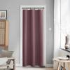 imageNICETOWN Door Curtain Panel Grey French Door Curtains Blackout Thermal Insulated Curtain Sidelight Privacy for WindowLiving RoomDoorwaysClassroom 25W by 72L inches 1 PanelDry Rose