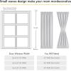 imageNICETOWN Door Curtain Panel Grey French Door Curtains Blackout Thermal Insulated Curtain Sidelight Privacy for WindowLiving RoomDoorwaysClassroom 25W by 72L inches 1 Panel100 Blackout  Greyish White