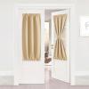 imageNICETOWN Door Curtain Panel Grey French Door Curtains Blackout Thermal Insulated Curtain Sidelight Privacy for WindowLiving RoomDoorwaysClassroom 25W by 72L inches 1 PanelBiscotti Beige