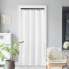 imageNICETOWN Door Curtain Panel Grey French Door Curtains Blackout Thermal Insulated Curtain Sidelight Privacy for WindowLiving RoomDoorwaysClassroom 25W by 72L inches 1 PanelPure White