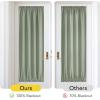 imageNICETOWN Door Curtain Panel Grey French Door Curtains Blackout Thermal Insulated Curtain Sidelight Privacy for WindowLiving RoomDoorwaysClassroom 25W by 72L inches 1 Panel100 Blackout  Sage Green