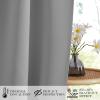 imageNICETOWN Door Curtain Panel Grey French Door Curtains Blackout Thermal Insulated Curtain Sidelight Privacy for WindowLiving RoomDoorwaysClassroom 25W by 72L inches 1 PanelSilver Grey