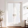 imageNICETOWN Door Curtain Panel Grey French Door Curtains Blackout Thermal Insulated Curtain Sidelight Privacy for WindowLiving RoomDoorwaysClassroom 25W by 72L inches 1 PanelWhite