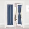 imageNICETOWN Door Curtain Panel Grey French Door Curtains Blackout Thermal Insulated Curtain Sidelight Privacy for WindowLiving RoomDoorwaysClassroom 25W by 72L inches 1 PanelStone Blue