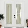 imageNICETOWN Door Curtain Panel Grey French Door Curtains Blackout Thermal Insulated Curtain Sidelight Privacy for WindowLiving RoomDoorwaysClassroom 25W by 72L inches 1 PanelLight Beige