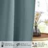imageNICETOWN Door Curtain Panel Grey French Door Curtains Blackout Thermal Insulated Curtain Sidelight Privacy for WindowLiving RoomDoorwaysClassroom 25W by 72L inches 1 PanelGreyish Blue
