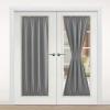imageNICETOWN Door Curtain Panel Grey French Door Curtains Blackout Thermal Insulated Curtain Sidelight Privacy for WindowLiving RoomDoorwaysClassroom 25W by 72L inches 1 PanelSilver Grey