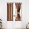 imageNICETOWN Door Curtain Panel Grey French Door Curtains Blackout Thermal Insulated Curtain Sidelight Privacy for WindowLiving RoomDoorwaysClassroom 25W by 72L inches 1 PanelCappuccino