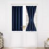 imageNICETOWN Door Curtain Panel Grey French Door Curtains Blackout Thermal Insulated Curtain Sidelight Privacy for WindowLiving RoomDoorwaysClassroom 25W by 72L inches 1 PanelNavy