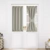 imageNICETOWN Door Curtain Panel Grey French Door Curtains Blackout Thermal Insulated Curtain Sidelight Privacy for WindowLiving RoomDoorwaysClassroom 25W by 72L inches 1 PanelNatural