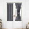 imageNICETOWN Door Curtain Panel Grey French Door Curtains Blackout Thermal Insulated Curtain Sidelight Privacy for WindowLiving RoomDoorwaysClassroom 25W by 72L inches 1 PanelGrey