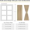 imageNICETOWN Door Curtain Panel Grey French Door Curtains Blackout Thermal Insulated Curtain Sidelight Privacy for WindowLiving RoomDoorwaysClassroom 25W by 72L inches 1 Panel100 Blackout  Biscotti Beige