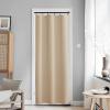 imageNICETOWN Door Curtain Panel Grey French Door Curtains Blackout Thermal Insulated Curtain Sidelight Privacy for WindowLiving RoomDoorwaysClassroom 25W by 72L inches 1 PanelBiscotti Beige