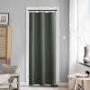 imageNICETOWN Door Curtain Panel Grey French Door Curtains Blackout Thermal Insulated Curtain Sidelight Privacy for WindowLiving RoomDoorwaysClassroom 25W by 72L inches 1 PanelDark Mallard