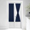 imageNICETOWN Door Curtain Panel Grey French Door Curtains Blackout Thermal Insulated Curtain Sidelight Privacy for WindowLiving RoomDoorwaysClassroom 25W by 72L inches 1 PanelNavy