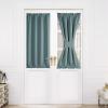 imageNICETOWN Door Curtain Panel Grey French Door Curtains Blackout Thermal Insulated Curtain Sidelight Privacy for WindowLiving RoomDoorwaysClassroom 25W by 72L inches 1 PanelGreyish Blue