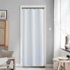 imageNICETOWN Door Curtain Panel Grey French Door Curtains Blackout Thermal Insulated Curtain Sidelight Privacy for WindowLiving RoomDoorwaysClassroom 25W by 72L inches 1 PanelGreyish White