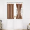 imageNICETOWN Door Curtain Panel Grey French Door Curtains Blackout Thermal Insulated Curtain Sidelight Privacy for WindowLiving RoomDoorwaysClassroom 25W by 72L inches 1 PanelCappuccino