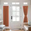 imageNICETOWN Door Curtain Panel Grey French Door Curtains Blackout Thermal Insulated Curtain Sidelight Privacy for WindowLiving RoomDoorwaysClassroom 25W by 72L inches 1 PanelBurnt Orange