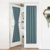 imageNICETOWN Door Curtain Panel Grey French Door Curtains Blackout Thermal Insulated Curtain Sidelight Privacy for WindowLiving RoomDoorwaysClassroom 25W by 72L inches 1 PanelGreyish Blue