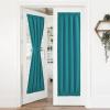 imageNICETOWN Door Curtain Panel Grey French Door Curtains Blackout Thermal Insulated Curtain Sidelight Privacy for WindowLiving RoomDoorwaysClassroom 25W by 72L inches 1 PanelPeacock Teal