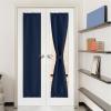 imageNICETOWN Door Curtain Panel Grey French Door Curtains Blackout Thermal Insulated Curtain Sidelight Privacy for WindowLiving RoomDoorwaysClassroom 25W by 72L inches 1 PanelNavy