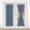 imageNICETOWN Door Curtain Panel Grey French Door Curtains Blackout Thermal Insulated Curtain Sidelight Privacy for WindowLiving RoomDoorwaysClassroom 25W by 72L inches 1 PanelStone Blue