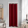 imageNICETOWN Door Curtain Panel Grey French Door Curtains Blackout Thermal Insulated Curtain Sidelight Privacy for WindowLiving RoomDoorwaysClassroom 25W by 72L inches 1 PanelBurgundy