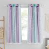 imageNICETOWN Girls Curtains for Bedroom Kids Room Decor White Mosquito Net amp Blackout Ombre Drapes Mix amp Match Star Cut Curtain Panels for Nursery Teal amp Purple Each is W52 x L84 Sold by 2 PCsTeal  Purple